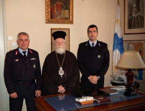 Επίσκεψη του νέου Αστυνομικού Διευθυντή Λακωνίας στον Μητροπολίτη Μάνης (ΦΩΤΟ)