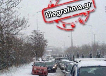Θεσσαλονίκη καιρός: Αποκλεισμένα αυτοκίνητα στον περιφερειακό (ΦΩΤΟ)