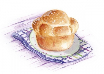 Ένα ζεστό καρβέλι ψωμί