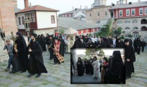 Λιτανεία της Παναγίας Βηματάρισσας στο Βατοπαίδι (ΦΩΤΟ)