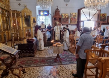 ΚΥΠΡΟΣ: Οι εκτοπισμένοι κάτοικοι της Βιτσάδας τίμησαν την μνήμη του Αγίου Μεγαλομάρτυρα Αγίου Μάμαντα