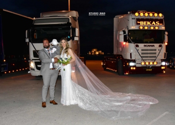 Ναύπλιο: Στην Εκκλησία με τα φορτηγά για να πάρει την νύφη (ΦΩΤΟ & ΒΙΝΤΕΟ)