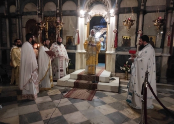 Ο Χαλκίδος Χρυσόστομος στην προεόρτια Ιερά Αγρυπνία προς τιμήν του Οσίου Ιωάννου του Ρώσσου