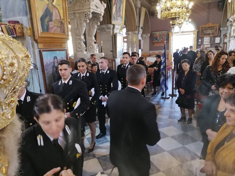 Επίσκεψη Δόκιμων Αξιωματικών του Λιμενικού Σώματος στον Μητροπολίτη Λέρου