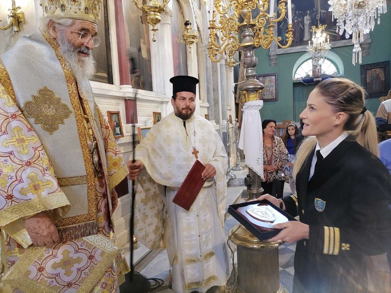 Επίσκεψη Δόκιμων Αξιωματικών του Λιμενικού Σώματος στον Μητροπολίτη Λέρου