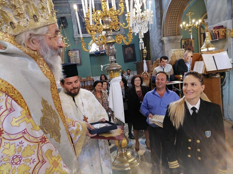 Επίσκεψη Δόκιμων Αξιωματικών του Λιμενικού Σώματος στον Μητροπολίτη Λέρου