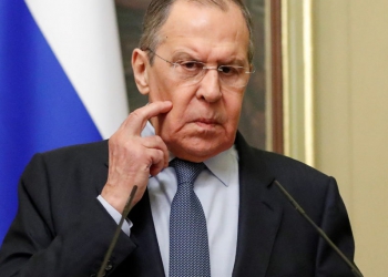 Russia's Foreign Minister Sergei Lavrov attends a news conference following talks with his Brazilian counterpart Carlos Franca in Moscow, Russia February 16, 2022. REUTERS/Shamil Zhumatov/Pool