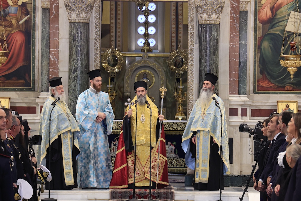 Δοξολογία για την επέτειο της 28ης Οκτωβρίου,  στην Μητρόπολη της Αθήνας παρουσία εκπροσώπων της κυβέρνησης, της Βουλής, της τοπικής αυτοδιοίκησης και της στρατιωτικής ηγεσίας, την Τρίτη 28 Οκτωβρίου 2025. (EUROKINISSI/ΓΙΩΡΓΟΣ ΚΟΝΤΑΡΙΝΗΣ)