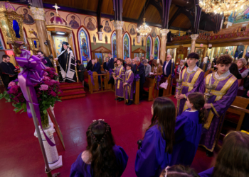 H.E. Archbishop Elpidophoros of America Officiated the Service of the Bridegroom on Holy Tuesday at The Kimisis tis Theotokou Greek Orthodox Church in Brooklyn, NY on  April 7th, 2026.
© PHOTOS: GANP/Dimitrios Panagos