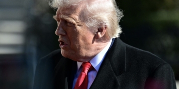 President of the United States Donald J. Trump speaks to reporters prior to departing the White House on Marine One in Washington, DC, USA, on February 13, 2026. On Friday afternoon, President Trump comments about Venezuela, the economy, immigration, and other news of the day. (Photo by Kyle Mazza/Thenews2/NurPhoto) (Photo by Thenews2, Kyle Mazza / NurPhoto via AFP)