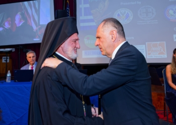H.E. Archbishop Elpidophoros and His Excellency Foreign Minister of Greece Giorgos Gerapetritis attended the OHI Day Celebration at The Stathakion Cultural Center of The Federation of Hellenic Societies of Greater New York in Astoria, NY on Sunday October 25th, 2026 to a full house.
© PHOTOS: GANP/Dimitrios Panagos