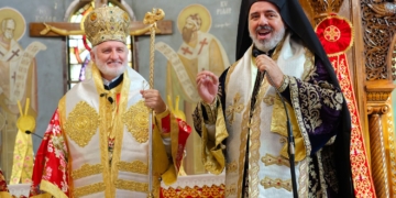 H.E. Archbishop Elpidophoros Officiated Orthros and Divine Liturgy on the Feast of St. Demetrios at St. Demetrios Greek Orthodox Cathedral in Astoria, NY on October 26th, 2025. Concelebrants with H.E. were Metropolitan of Buenos Aires Joseph and His Grace Bishop Athenagoras.
© PHOTOS: GOA/Dimitrios Panagos